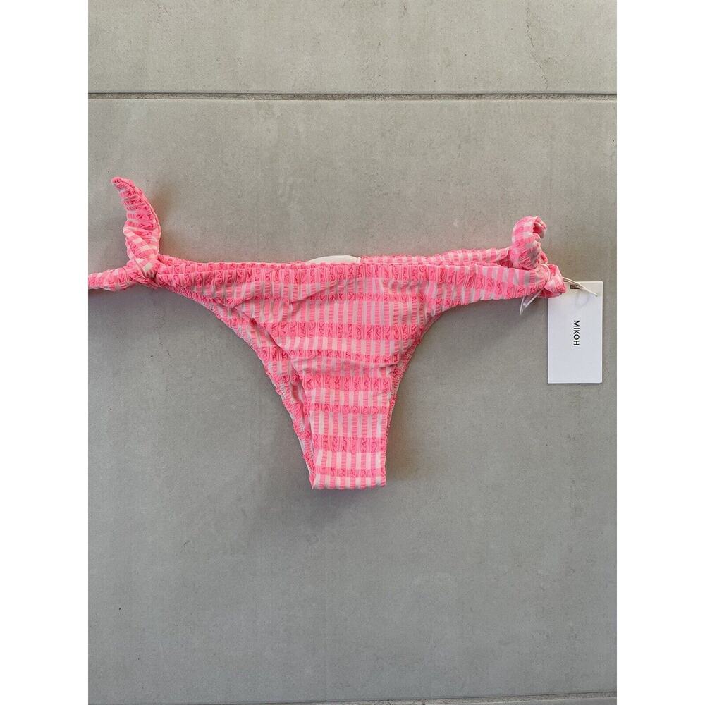 Mikoh Swim Bikini Bottom Gingham Textured Punch Swimwear